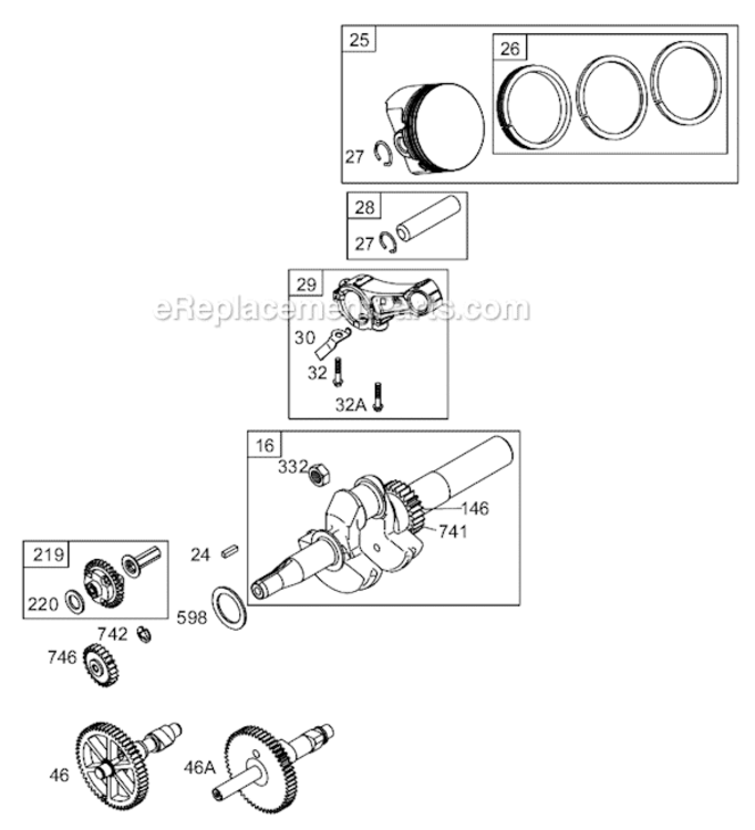 Page C Diagram and Parts List for 12D400 0007-0110 Briggs and Stratton Engine